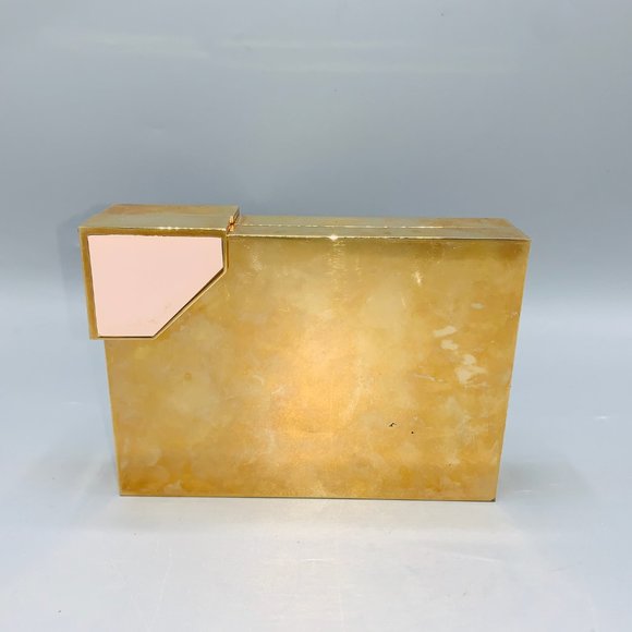 Lee Savage Hard Shell Rose Gold Metal Clutch - Picture 3 of 7
